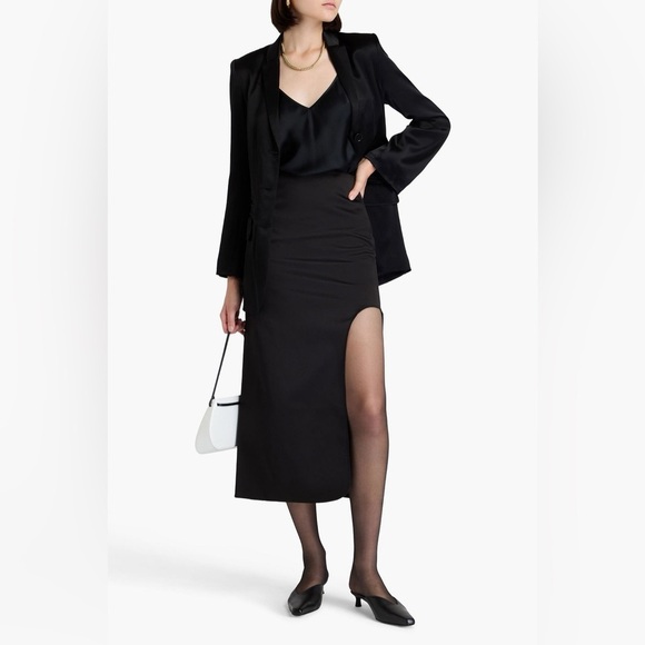 New! By Malene Birger Wick Midi Satin Skirt 🖤 size 6 NWOT! - Picture 7 of 16